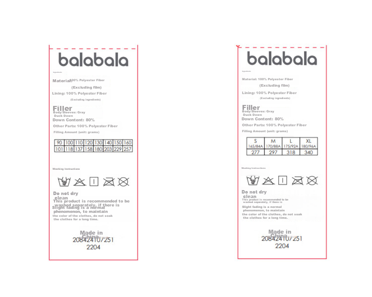 BALABALA Kids Mid-Length Down Jacket Winter Thickened Coat Boys Girls 2025 Hooded Parent-Child Warm Windproof Water-Repellent 19
