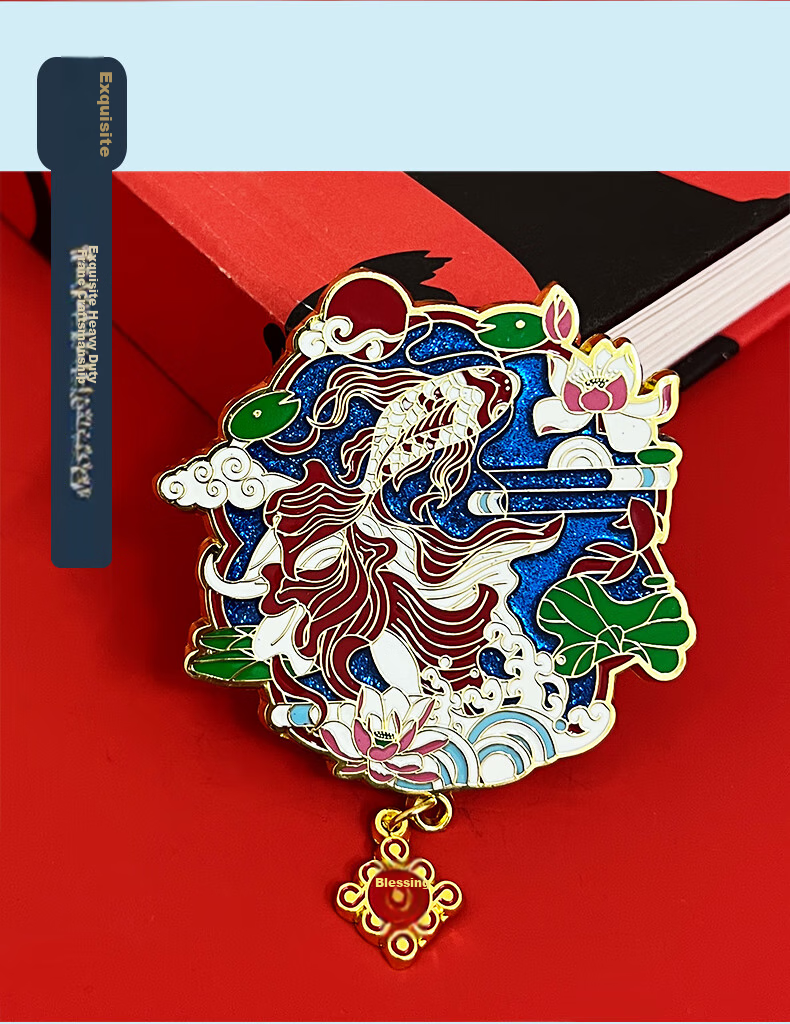 Ouliwen High-End Enamel Craft Refrigerator Magnet, Decorative Sticker, Creative Personalized Computer Display Board, Trendy Graduation Season Gift, Chinese Style Auspicious Beast, Nine-Color Deer 11