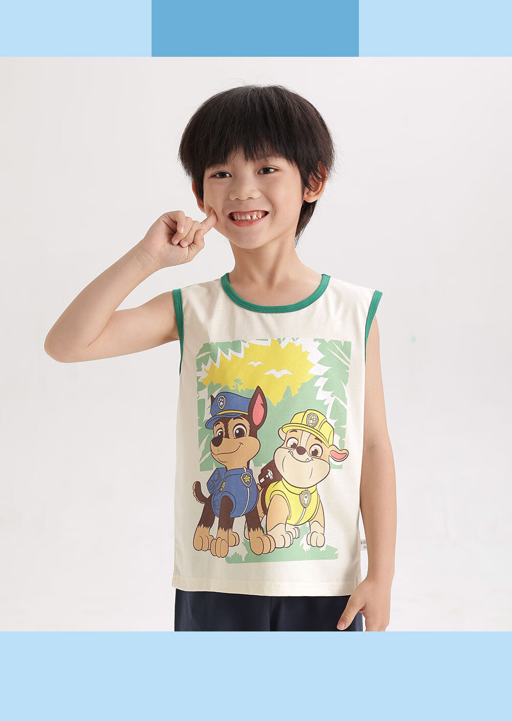 PAW PATROL Children's Vest, Boys' Class A Cartoon Undershirt, Summer Breathable Baby Sleeveless T-Shirt, PA1916P2, Size 110 9