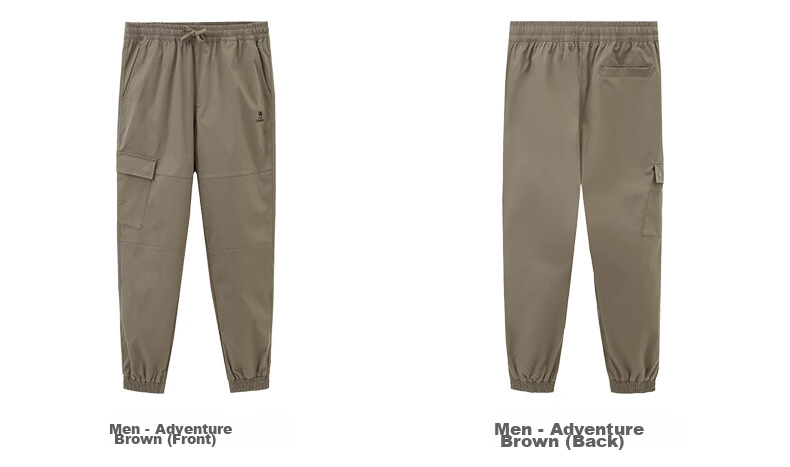 CAMEL Men's Sports Casual Pants, Water-Repellent Woven Jogger Sweatpants, J13CAVLR060, Phantom Black, XL 34