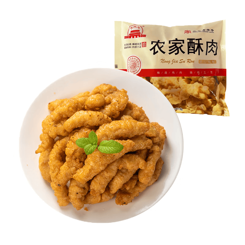 大紅門农家酥肉2斤装1kg 鸡肉小酥肉半成品加热即食空气炸锅火锅食材