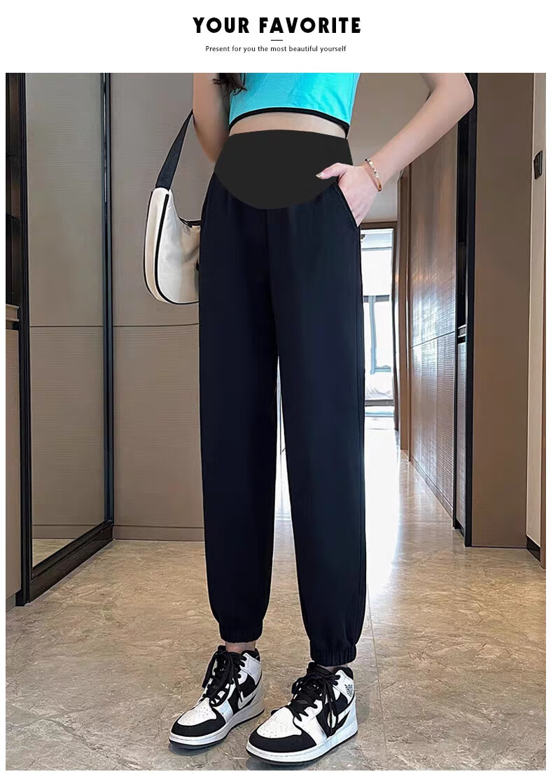 JOYNCLEON Maternity Pants Spring Autumn Outdoor Petite Sports Casual Jogger Sweatpants Maternity Gray XL Jyk80749 23