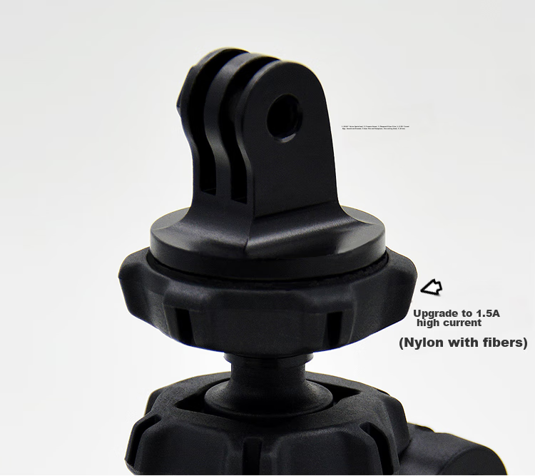 MAXCAM, Suitable for Insta360 X4 Motorcycle Aluminum Alloy Windshield Clip Mounting Bracket, Riding Clip Accessory 5