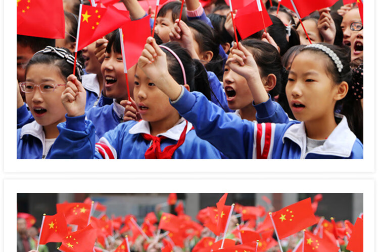 国庆装饰小小红旗手摇旗手摇中国小五星红旗国庆节布置小旗子8号20面