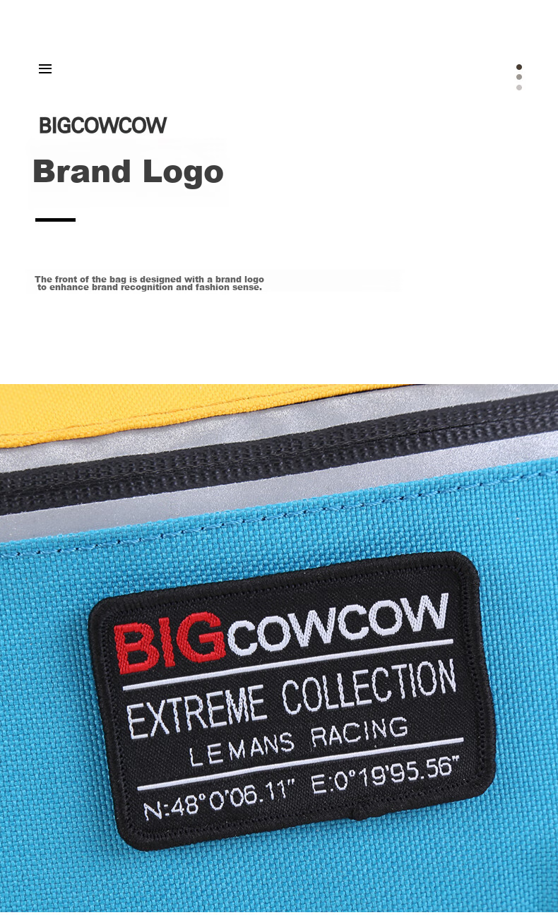 BIGCOWCOW Crossbody Bag for Men And Women, Chest Pack, Casual Shoulder Bag, Waist Pack, Messenger Bag, Men's Bag, Sports Bag for Women, Blue/yellow 6