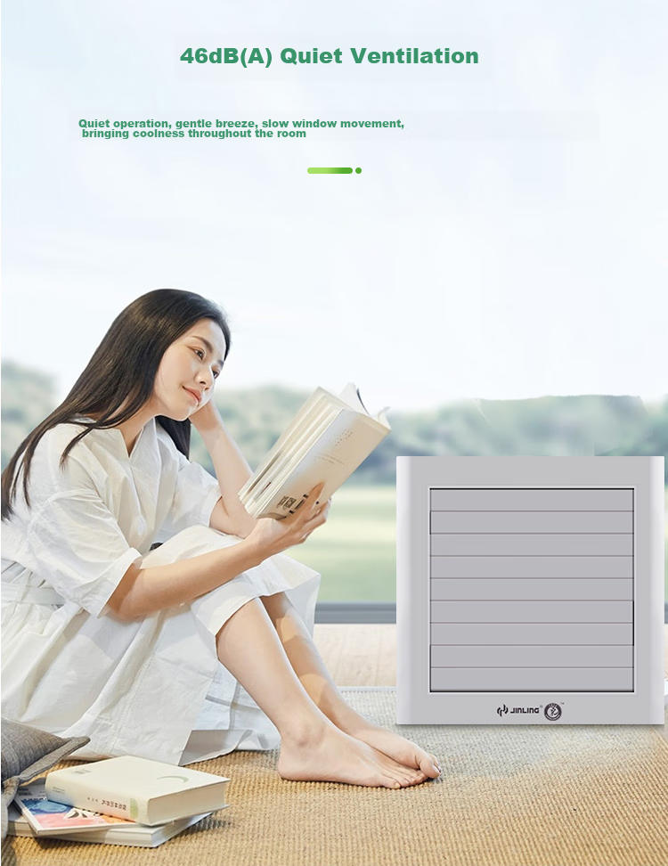 JINLING Window Exhaust Fan, Bathroom Ventilation Fan, Kitchen Exhaust Fan, Electric Louver Window-Style APC15-2 7