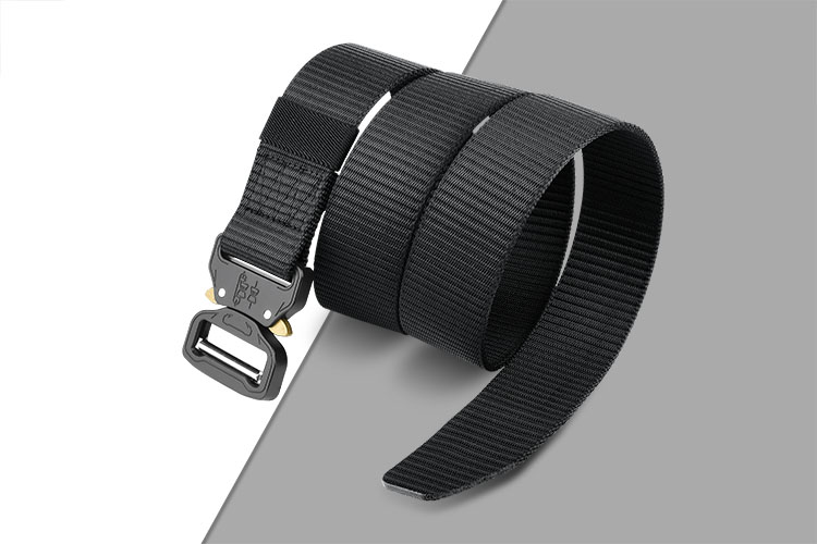 JEVI Men's Leather Belt, Outdoor Canvas Tactical Multi-Functional Training Waistband, Military Enthusiast Tactical Equipment, Nylon Trouser Belt 3
