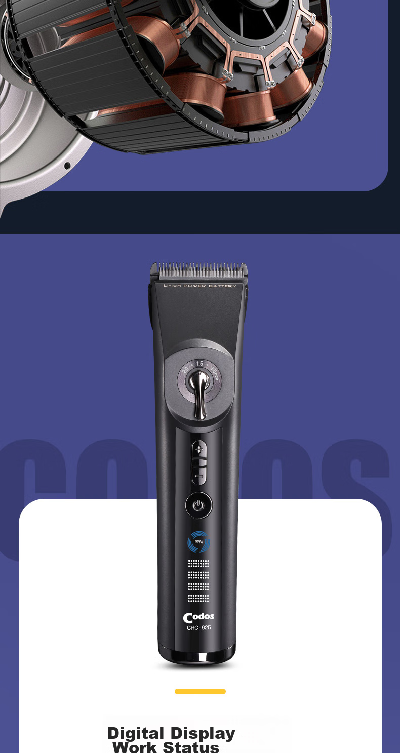 Codos 932 Professional Electric Hair Clipper, Rechargeable Hair Trimmer, Barber's Razor, Salon-Grade, Graduation Gift 11