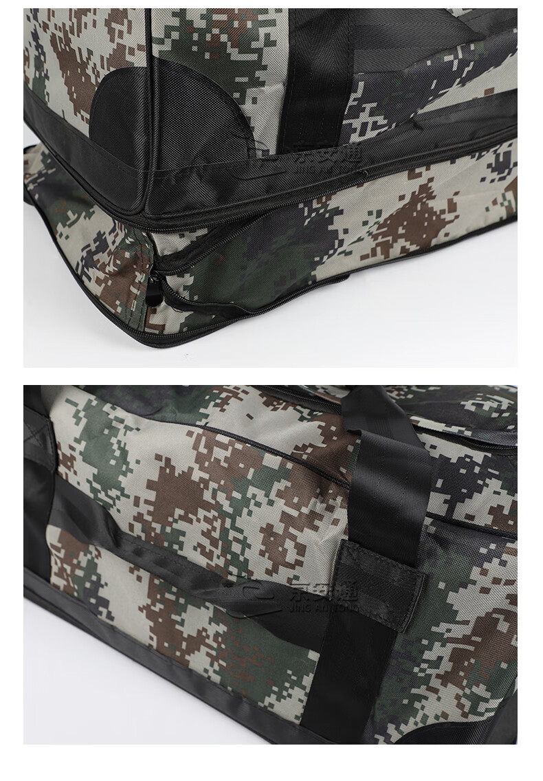 Jingantong Camouflage Front Carry Bag, Stay-Behind Bag, Thickened Large Capacity Waterproof Canvas Handbag with Rear Compartment 8