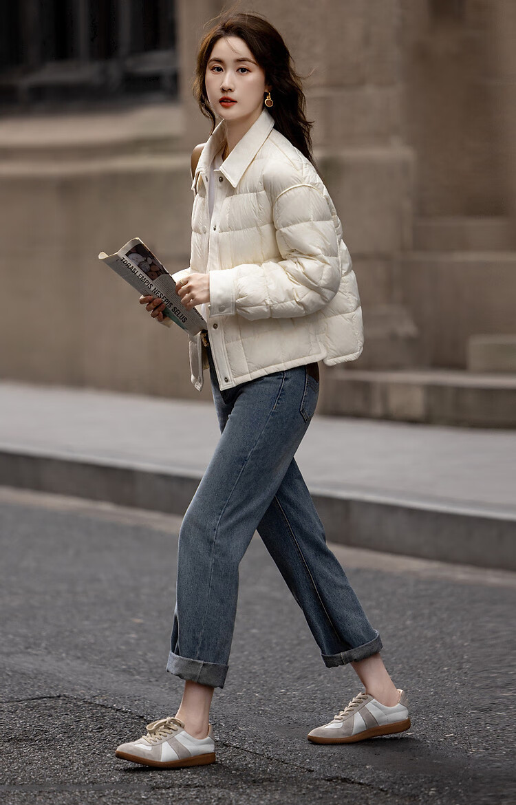 Demana Snowfield Roaming Winter 420T Nysfong Matte Velvet-Locked 90% Duck Down Shirt-Style Down Jacket for Women 7