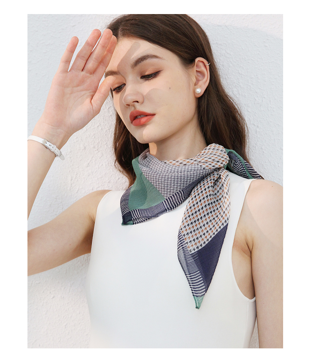 Hangsilu Silk Scarf for Women, Mulberry Silk Scarf, Square Scarf, Pearl Shawl, Birthday And Holiday Gift for Mom 24
