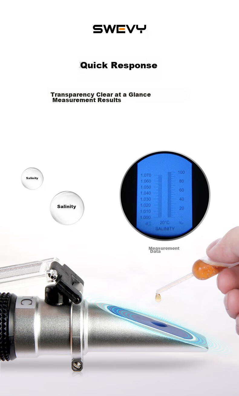 Suwei Salinity Meter, High-Precision Optical Salinity Meter, Seawater Fish Tank Salinity Detector, Hydrometer Refractometer LS10T 5