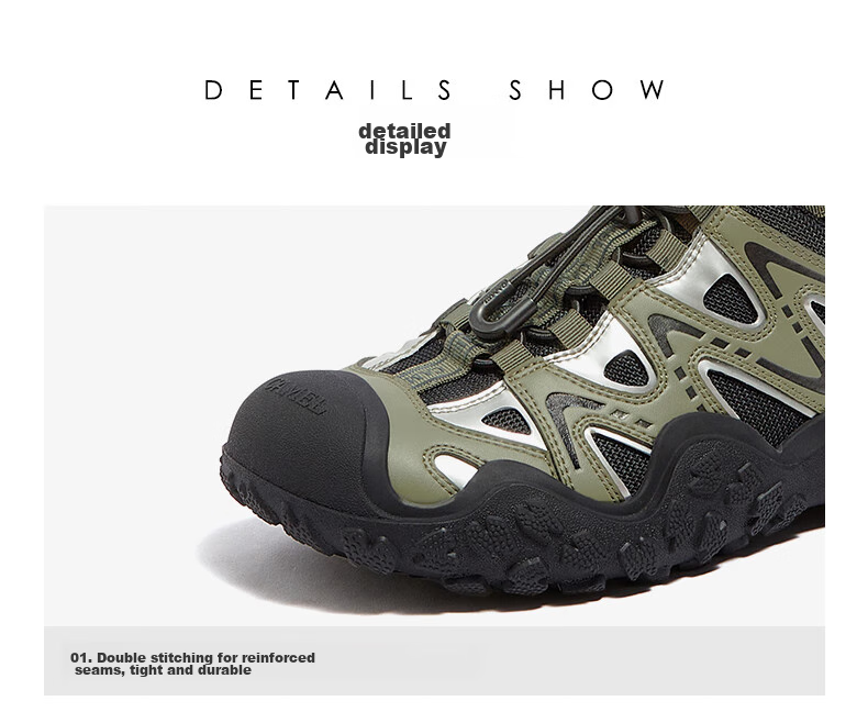 CAMEL Ugly-Cute Hiking Shoes for Women, Fashionable Color-Block Outdoor Casual Shoes L24S076620 Beige/silver/black 40 50