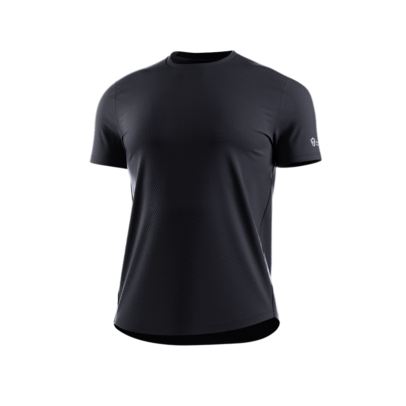 Monster Guardians Men's Sports Fitness Shirt Original Yarn Quick-Dry T-Shirt Lightweight Breathable Basic Running Training Short Sleeve Charcoal Black XL