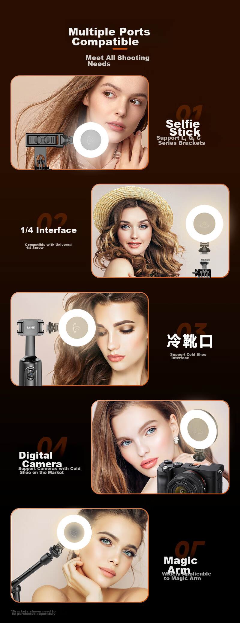 Selfieshow Live Streaming Fill Light for Streamers, Indoor Desktop Photography Light, Food Atmosphere Lamp, Handheld Soft Light Beauty Light, Professional Camera Portable Pocket Light 2
