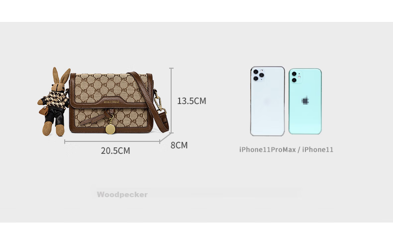 Aiqinghai Handbag, Women's Crossbody Bag, Shoulder Bag, Luxury Brand, High-End Small Square Bag, Birthday Mother's Day Gift, Practical Present for Mom 6