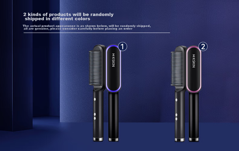 Jindao Hair Straightening Brush with Inner Curling Iron for High Crown Volume, Straightening Iron to Improve Frizz, 30s Quick Heating Constant Temperature Hair Protection KD380 Black Portable National Day Gift Birthday Present 3