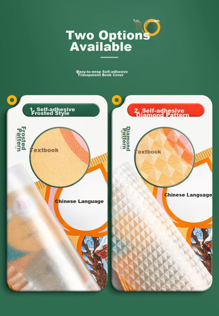 Liupintang Self-Adhesive Transparent Thick Book Cover, Book Jacket, Book Film, 16K Book A4 Textbook Protective Cover, Elementary School Student Book Shell, Transparent Book Cover Paper 15