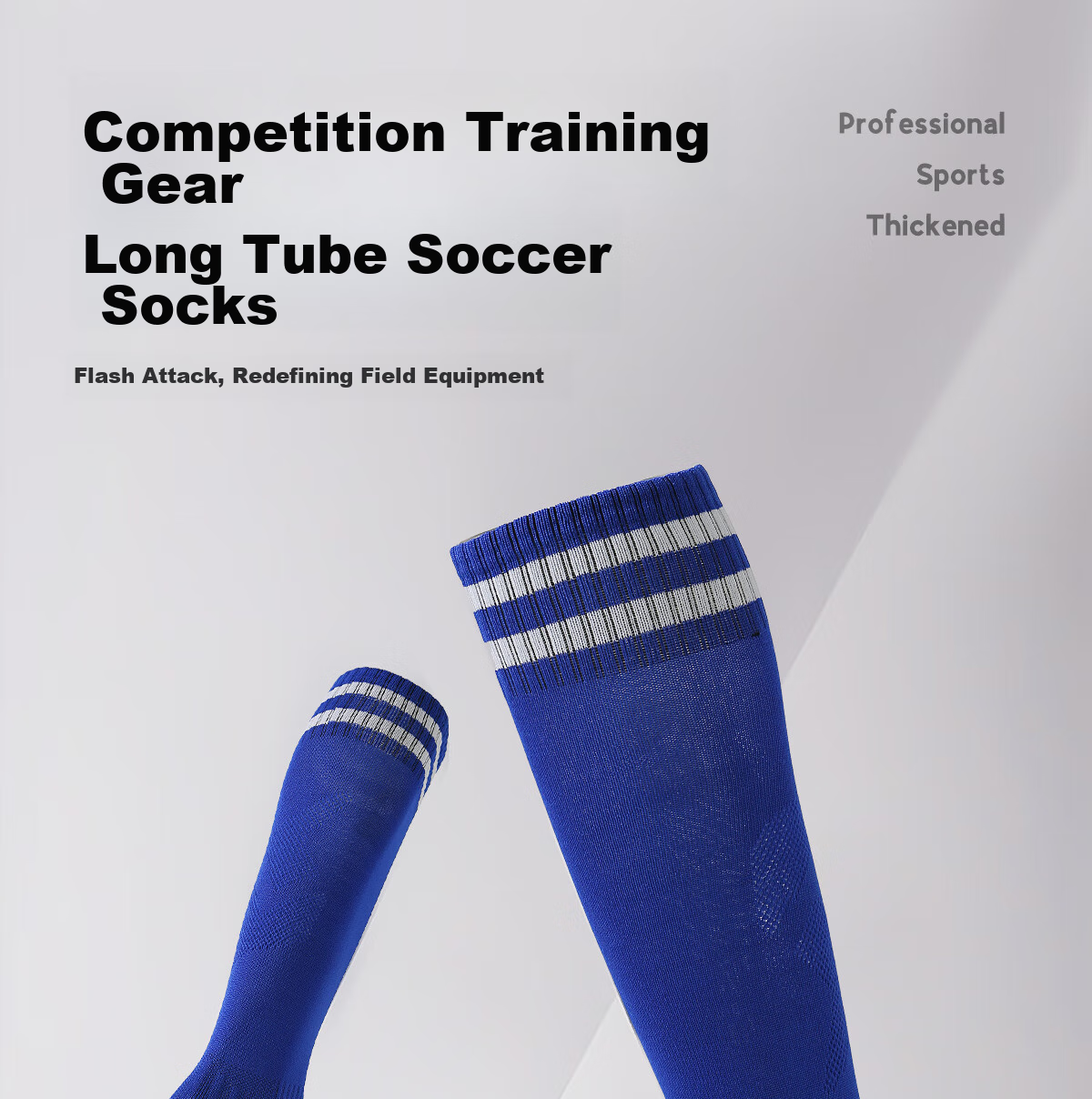 CASPIAN WOLF Soccer Socks, Long Over-Knee Socks for Men And Women, Non-Slip Children's Soccer Socks, Training Socks 1