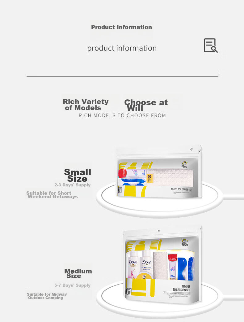 JOYTOUR Travel Toiletry Set, Portable Toiletries Including Shampoo And Shower Gel, Travel Portable Kit, Shulei Six-Piece Set 4