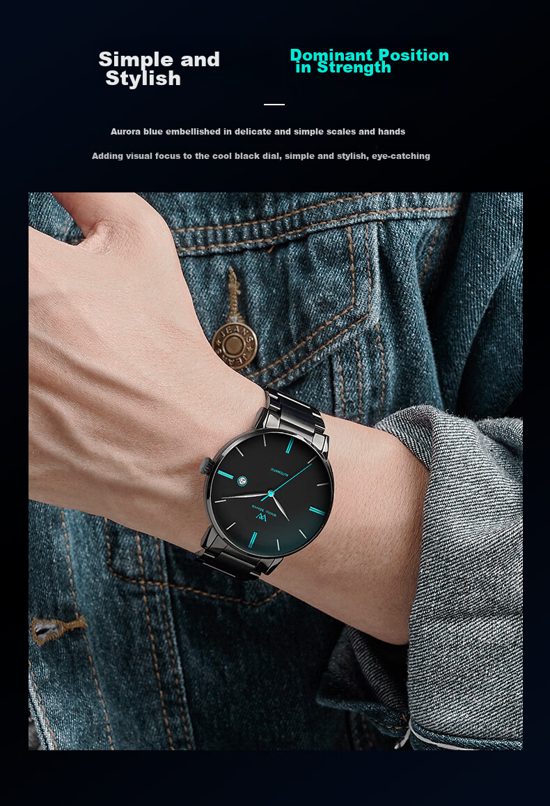 Welly Merck Swiss Brand Watch, Men's Simple Mechanical Watch, Birthday Gift 6