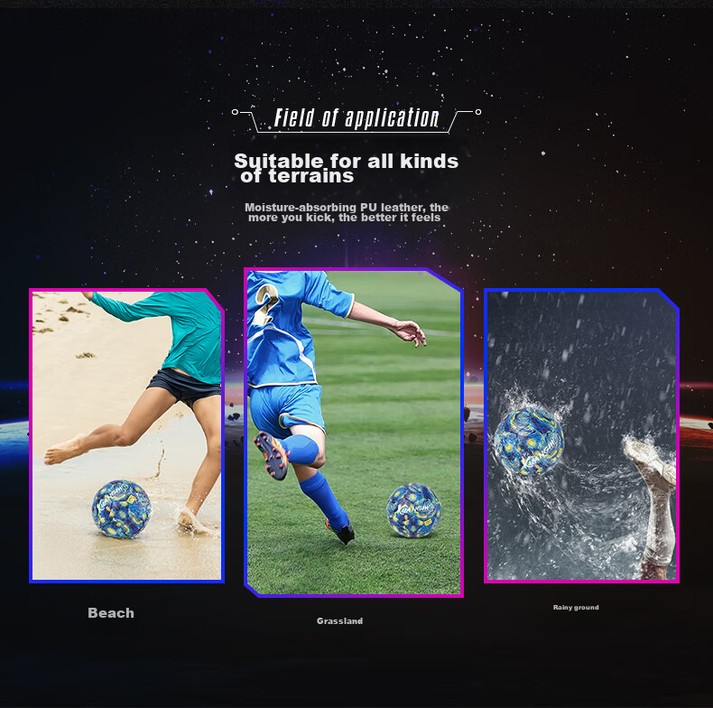 Kuangmi Van Gogh Starry Sky Soccer Ball Size 5, Standard Birthday Gift for Middle School Students, Professional Adult Competition Ball Size 5 6