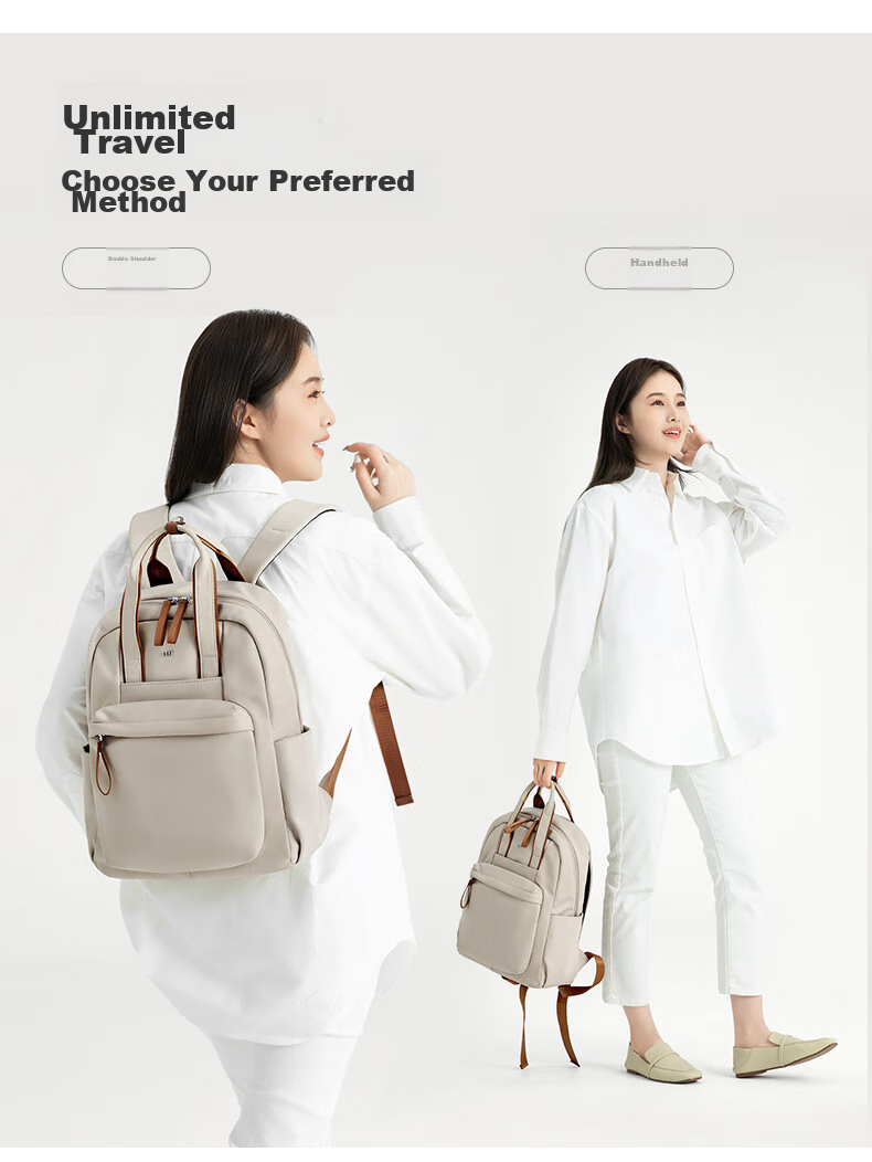 Laifu 14-Inch Laptop Bag, Women's Commuter Backpack, Large Capacity Schoolbag, Travel Backpack 3