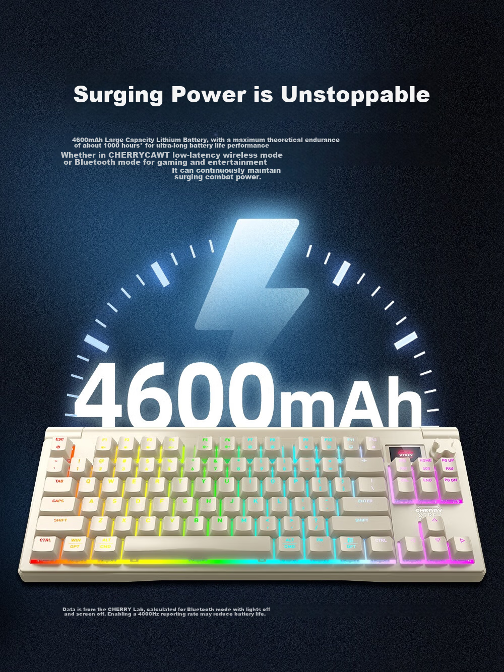 CHERRY MX8.3 Customizable Tri-Mode Mechanical Keyboard for Gaming, E-Sports, 8K Backlight, Hot-Swappable, RGB, Compatible with VALORANT, Triangle, Aluminum, And Tuhu, Compatible with Windows/Mac 13