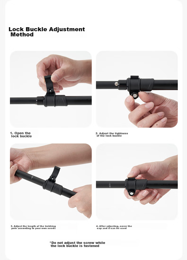 MOBIGARDEN Tan Tu Aluminum Alloy Folding Trekking Pole, Outdoor Hiking Climbing Walking Hand Pole, NX24667020, Deep Sea Blue 17