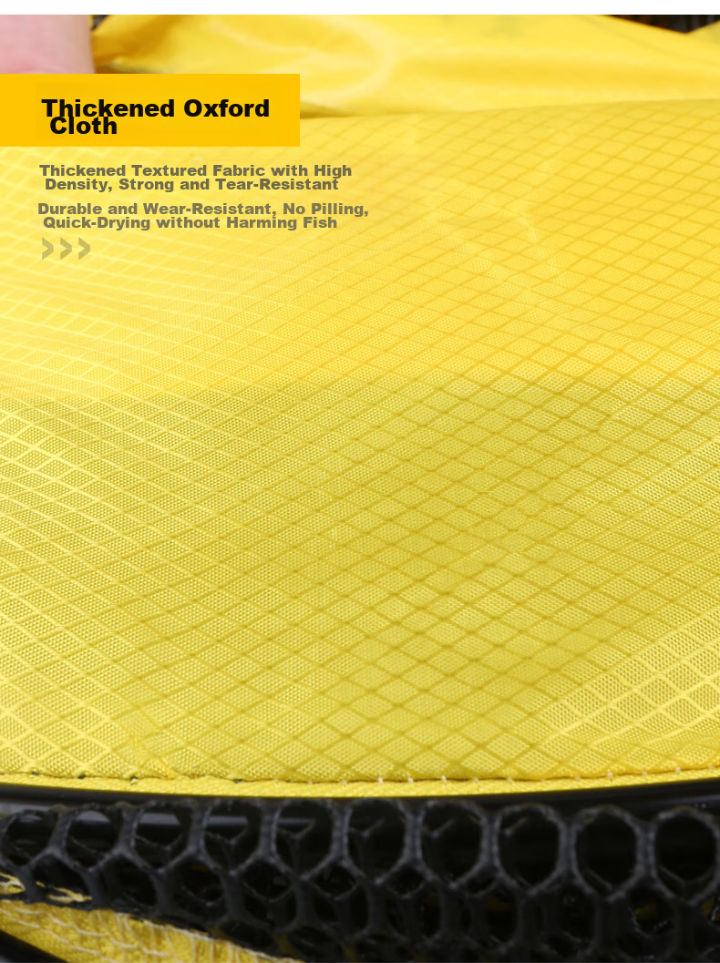 Minjianyiren Fishing Net Bag, Thickened Quick-Drying Protective Coating, Black Pit Competitive Fishing Net Bag, Fish Storage Net, Fisherman's Fish Bag, Fish Protection Net 6
