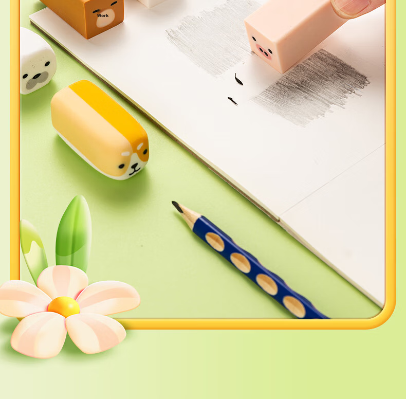 M&G Stationery Animal Eraser, Dust-Free Eraser, Fun Student Eraser, 1 Piece Random Color AXP963NL 8