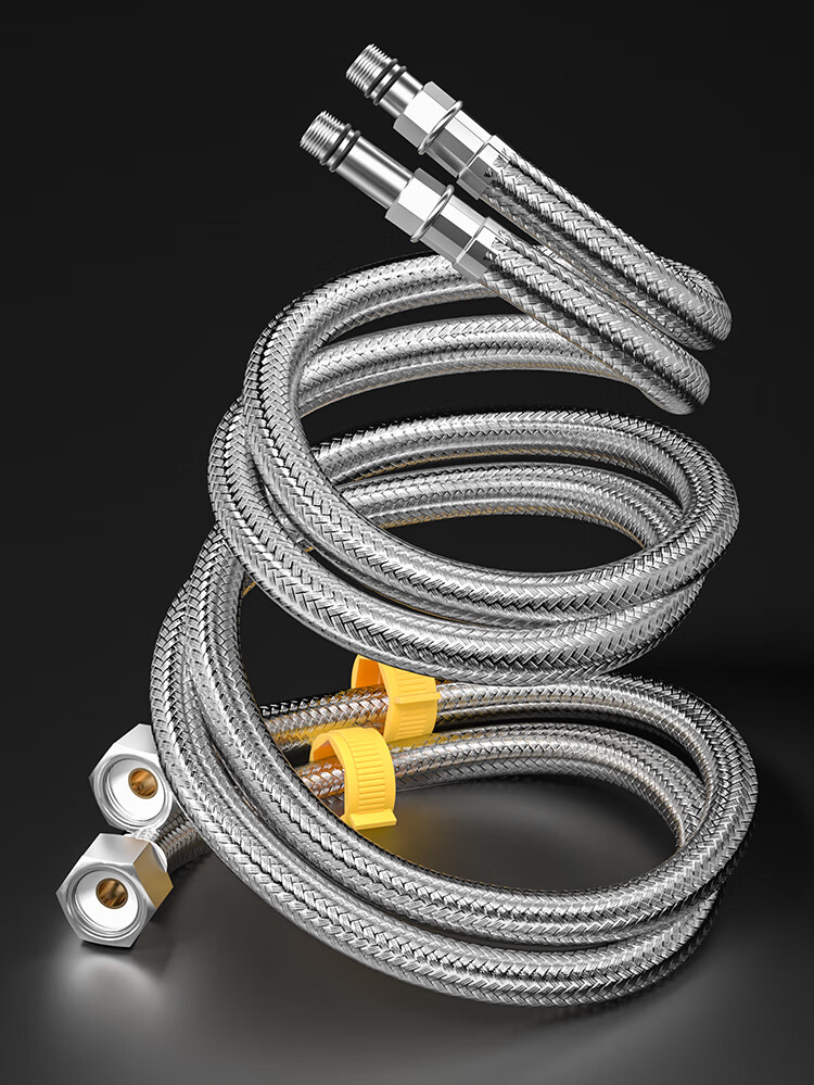 MEJUE Stainless Steel Braided Flexible Hose for Inlet Water Supply to Sink And Bathtub, Hot And Cold Water Hose, 100cm*2 Pieces Z-04421 7