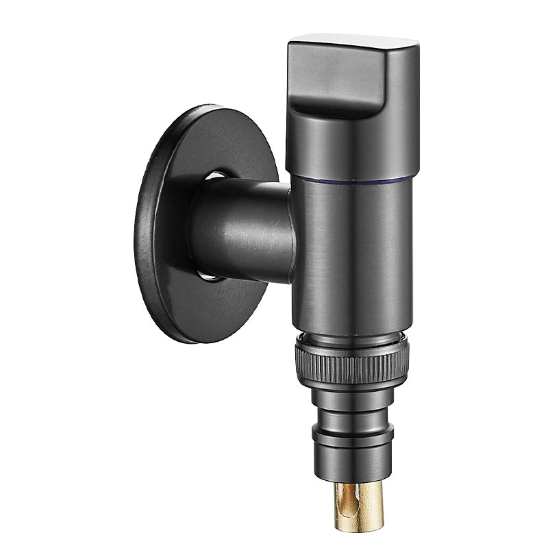 MEJUE Angle Valve Washing Machine Faucet Gun Gray Anti-Slip Water Stopper 4 Points Single Cold Quick-Open Spout Z-017292