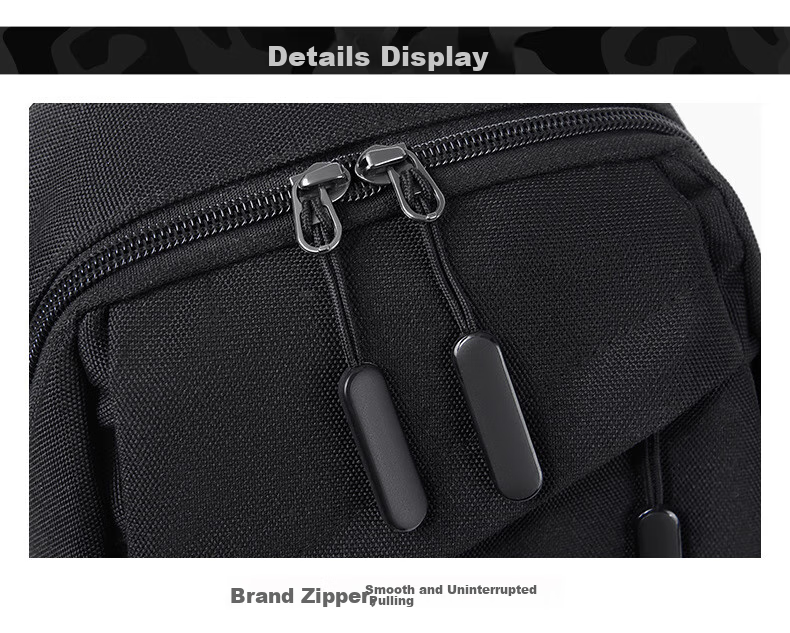 JEVI Casual Men's Chest Bag, Simple Shoulder Crossbody Bag, Multifunctional Trendy Messenger Bag, Small Pouch, Fashionable Male Bag 19