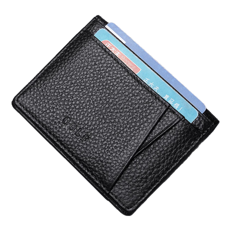 GOLF Card Holder, Men's Top-Grain Leather Driving License Holder, Multi-Card Slots for Women, Bank ID Card Holder, Ultra-Thin Card Sleeve