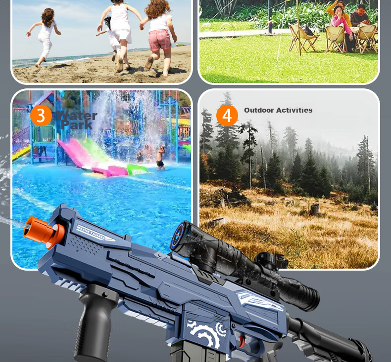 SODEEP Water Gun Toy for Boys And Girls, Pull-Type Water Blaster, Squirt Gun, Spray And Suction, Water Fight Toy, Birthday Gift for Ages 3-6 6
