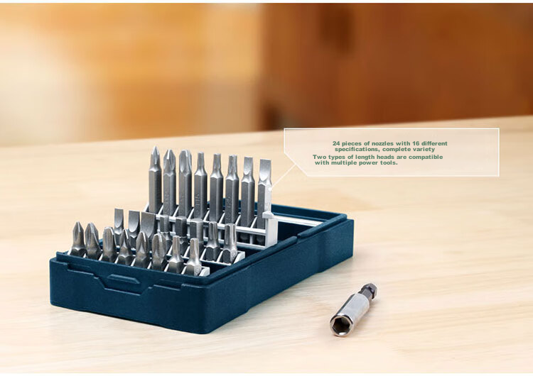 BOSCH Screwdriver Bit Set for Furniture And Appliance Repair, Toy Disassembly, Alloy Steel Material, 25 Pieces "X" Shape Boxed 5
