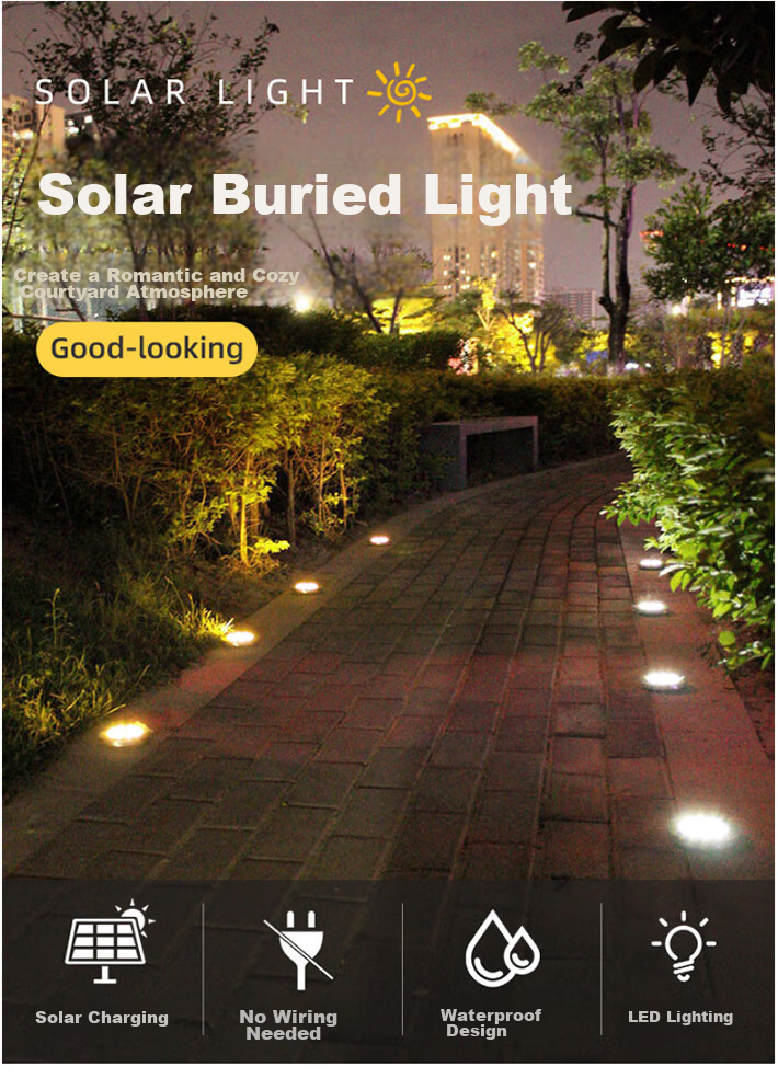Shufujia Solar Ground Stake Light, Outdoor Lighting, Garden Light, Waterproof Home Use, Garden Villa Lawn Light, Landscape Light 1