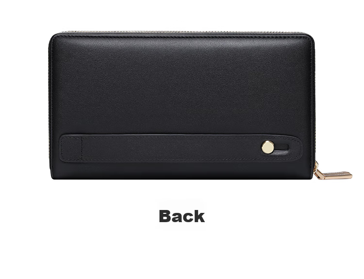 SEPTWOLVES Men's Clutch Wallet Genuine Leather Card Holder Large Capacity Anniversary Birthday Gift for Boyfriend Husband 17