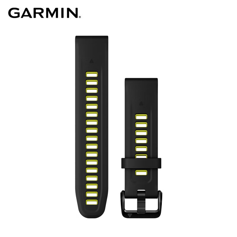 GARMIN Black/yellow Dual-Color Silicone Quick-Release Watch Strap (20 mm), Compatible with S70/F7S PRO/EPIX PRO(42)