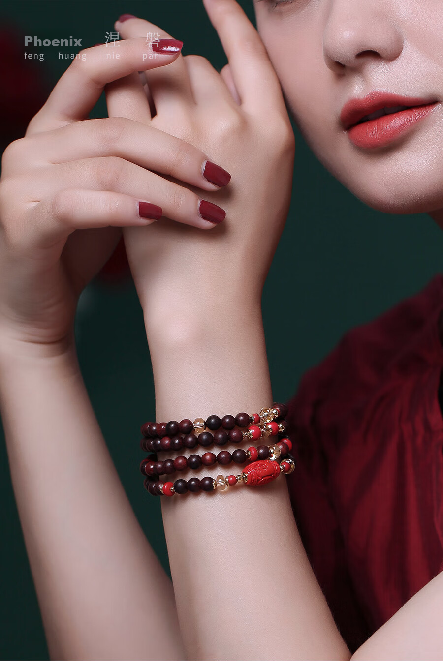 Fenghuangniepan Sandalwood Bracelet for Women, 2026 New Multi-Layer Sandalwood Prayer Beads, Buddhist Rosary, Birthday Gift for Mom Or Wife 9