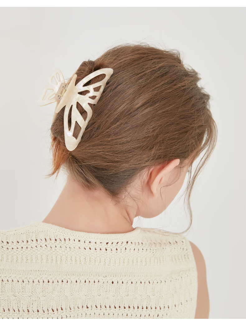 ELLE Elegant Simple Hair Clip, Large Acrylic Back-Of Claw Clip for Women, Mid-Autumn Festival Gift for Girlfriend 13