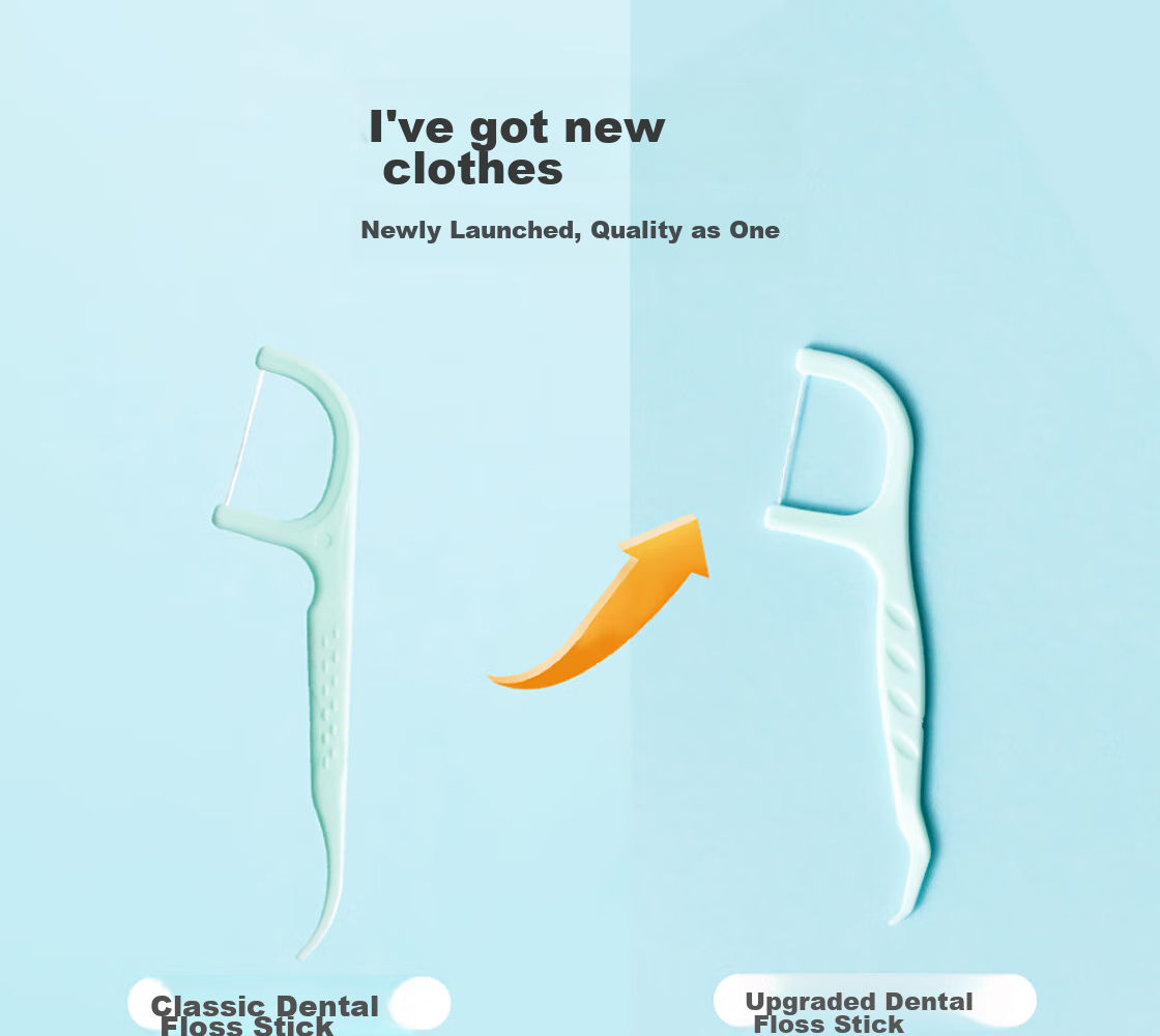 MINISO Value Family Pack Fine Smooth Dental Floss Picks for Cleaning Teeth Gaps, 180 Pieces * 2 Boxes 1