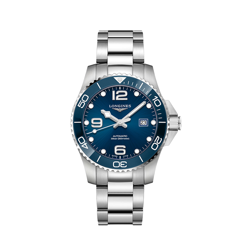 LONGINES Swiss Watch, Conquest Diving Series, Men's Steel Strap Mechanical Watch L37824966