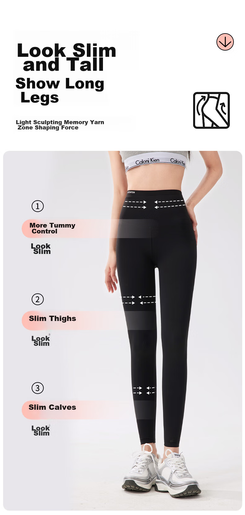 FitonTon Shark Leggings for Women, Autumn And Winter, Butt-Lifting And Tummy Control, High-Waisted, Slightly Compression, Butt-Lifting Band, Tight-Fitting Yoga Pants, Gray, L 6