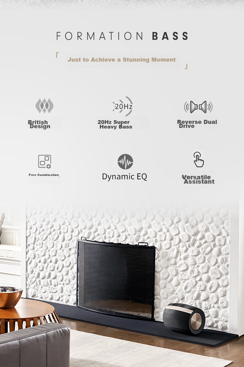 Baohuaweijian Formation Bass Wireless Bluetooth Home Subwoofer Speaker B&W Home Theater HIFI Active Subwoofer Speaker Gift for World Cup 2