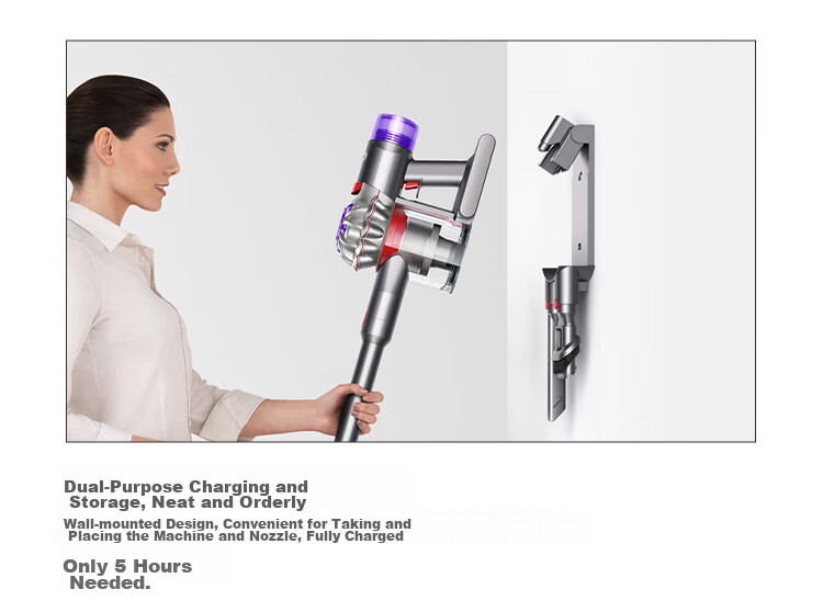 DYSON V8 Cordless Vacuum Cleaner [Upgraded Version], Handheld Wireless Vacuum Cleaner, Dust Mite Removal, Pet-Friendly, Suitable for Home Use 17