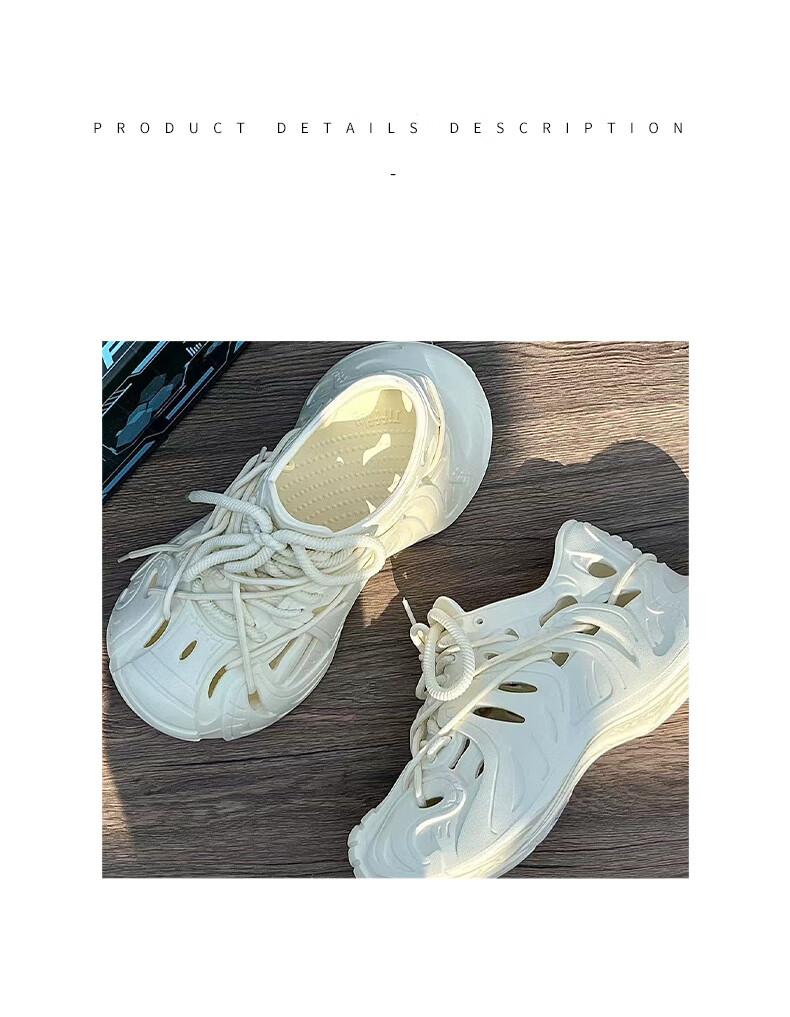 Jifffly Wide Men's Perforated Sandals, Couple's Sandals, Comfortable Slippers for Men, Dad Shoes, Beige, Size 35-36 13