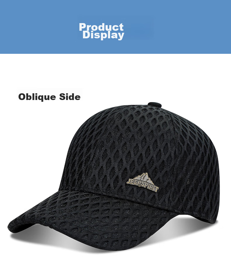 JEEP Baseball Cap for Men And Women, Summer Breathable Sun Protection Visor Hat, Casual Versatile Sun Hat A0760 11