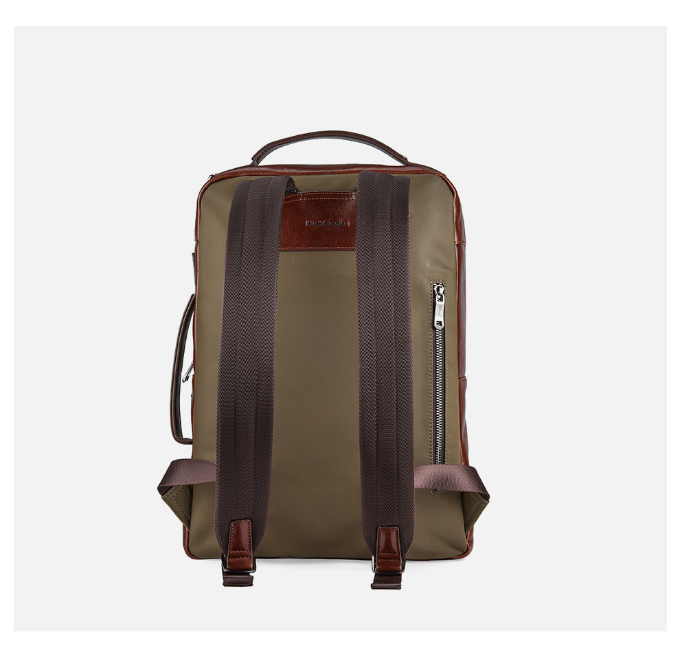 Hush Puppies Leather Backpack for Men, Large Capacity Multifunctional Laptop Bag, 15.6-Inch Travel Business Birthday Gift 10